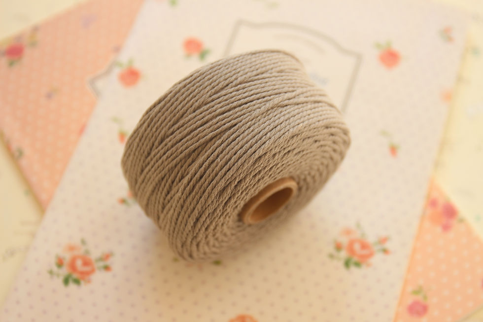 khaki brown twisted cotton bakers twine 80m