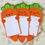 Thumbnail: cute carrots shapes cartoon letter set