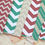 Thumbnail: set 02 christmas chevron printed card stock