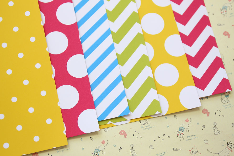 Thumbnail: set 01 bright colours mix printed card stock