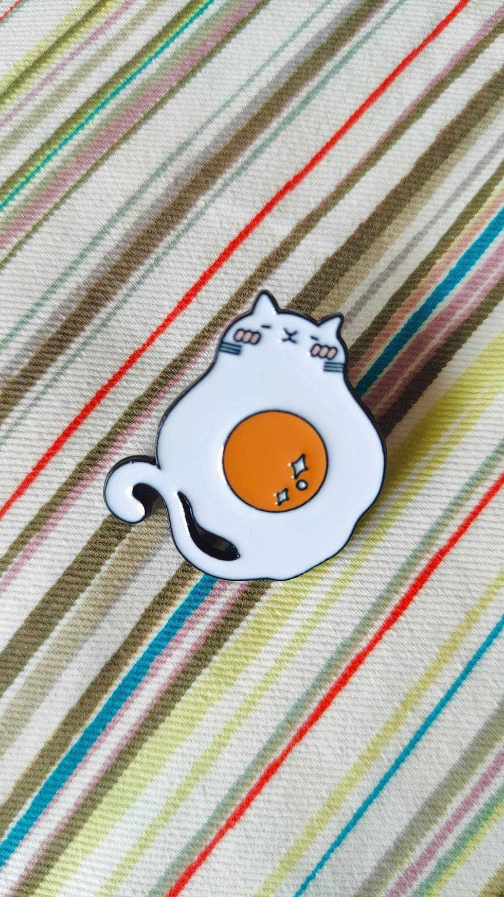 Thumbnail: egg cat enamel pin badge
