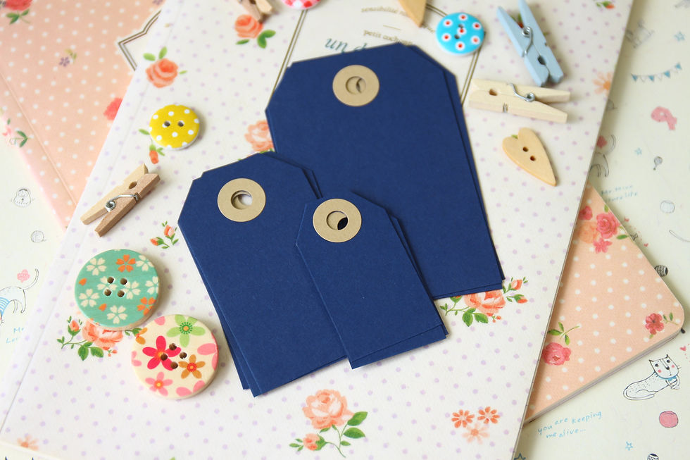 Thumbnail: navy blue papermill series luggage gift tags