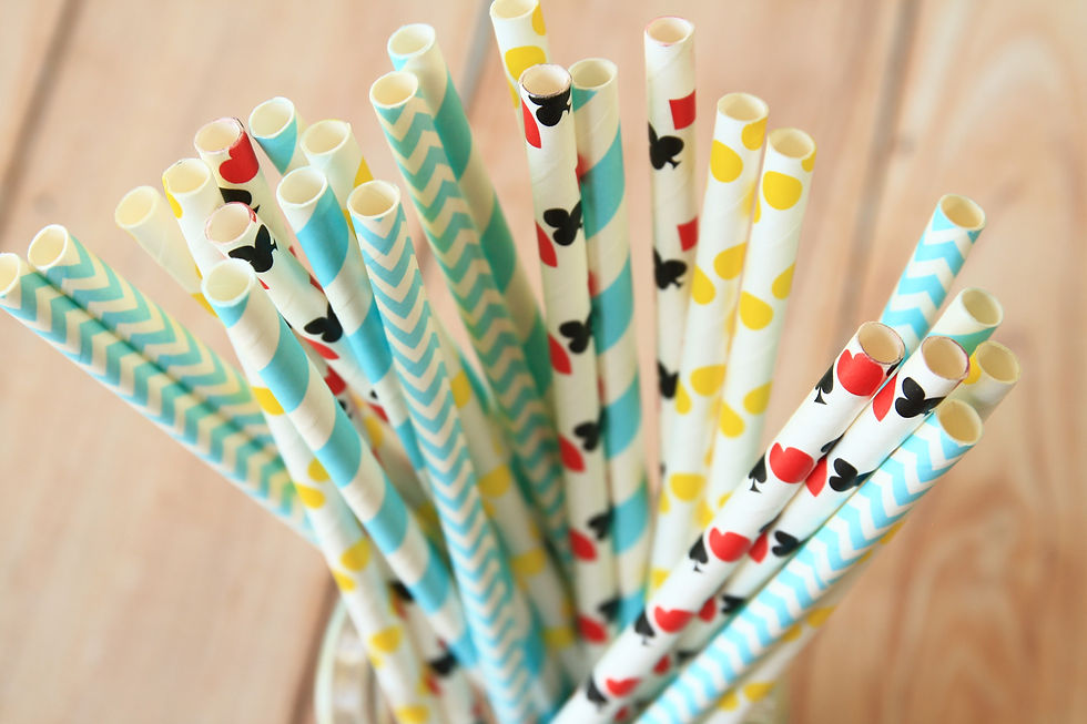 Thumbnail: alice in wonderland mix paper straws