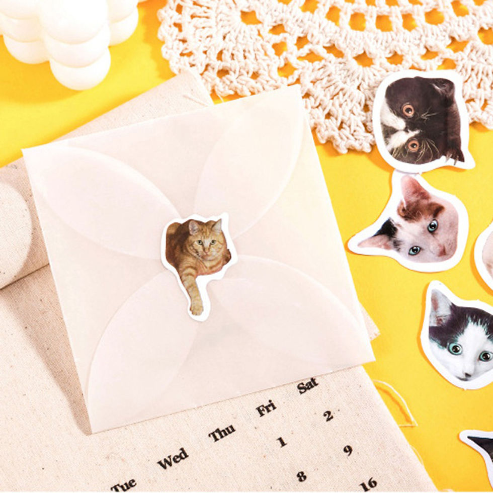 Thumbnail: cat appreciation mo-card cartoon shapes stickers