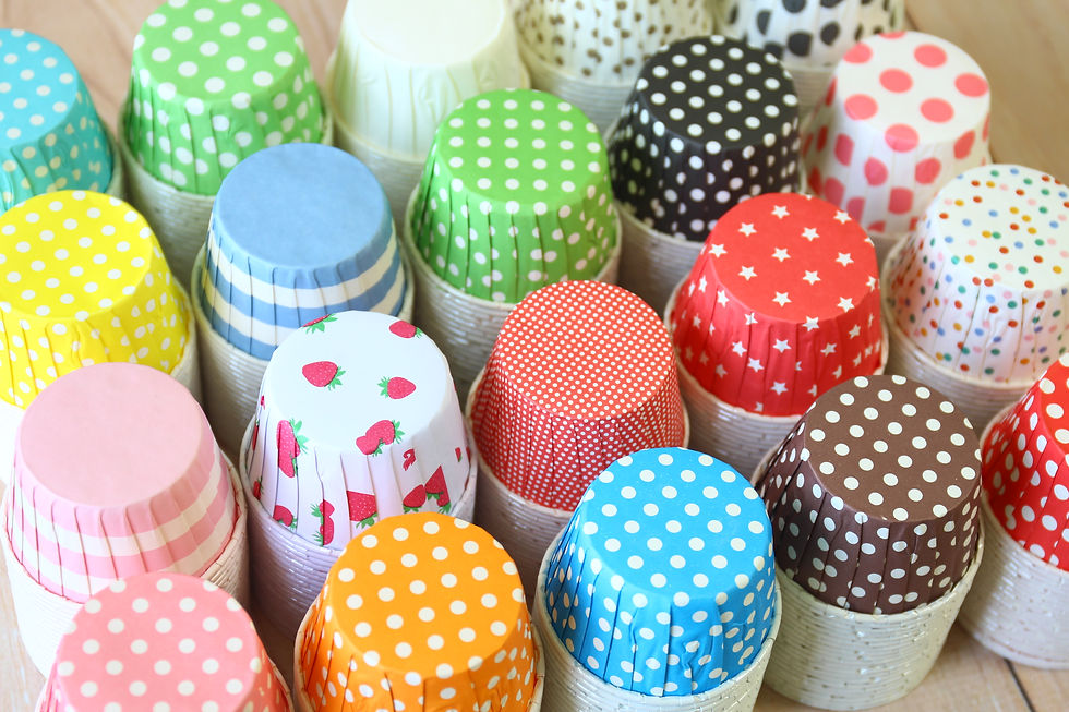 Thumbnail: brown polka dots paper candy cups cupcake liner