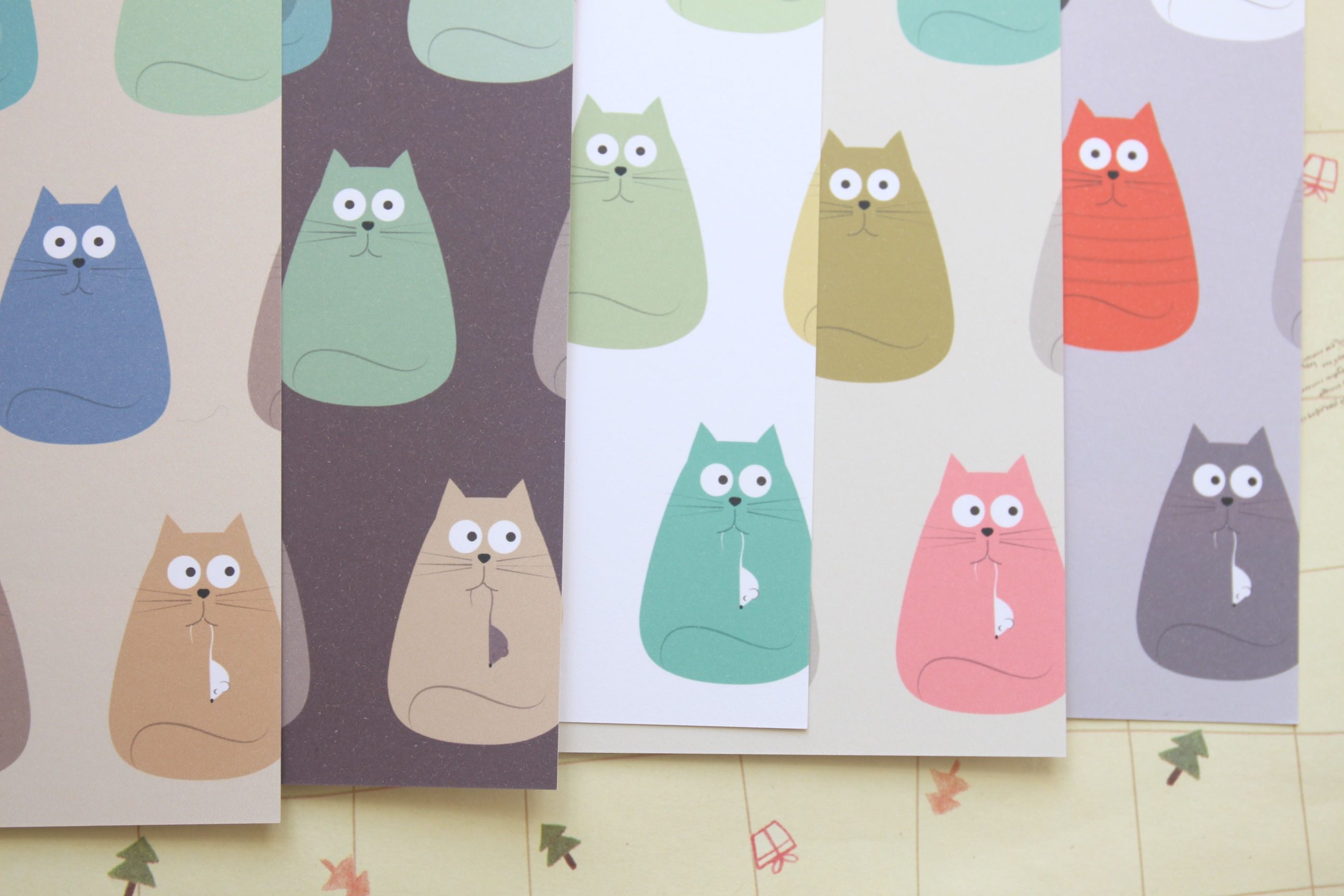 set 03 lovely cats mix printed card stock