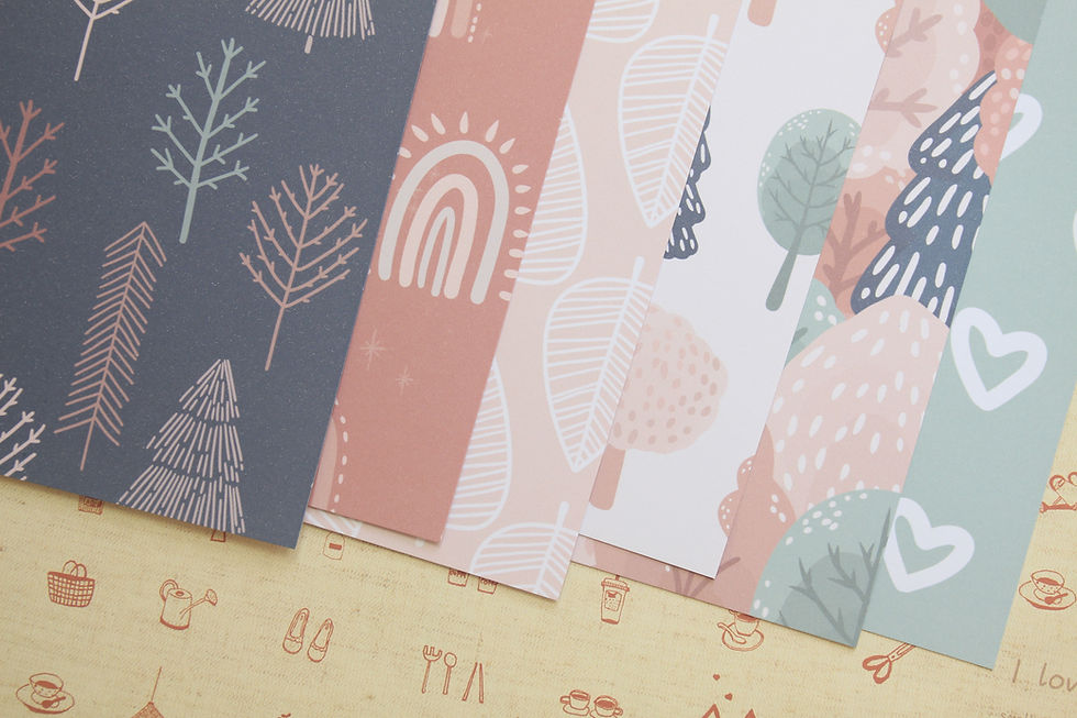 Thumbnail: set 01 happy trees mix printed card stock