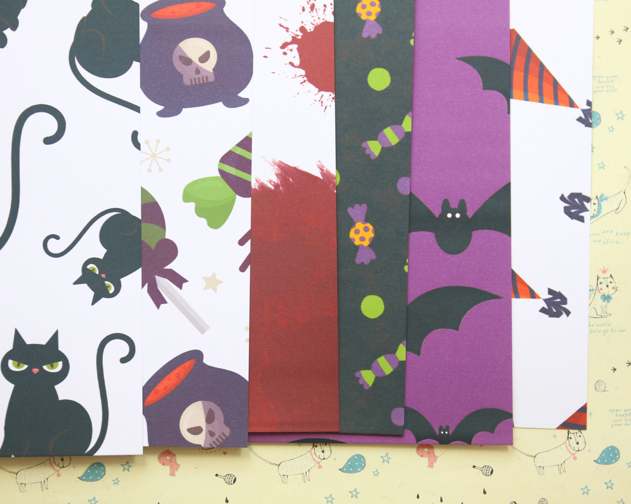 set 02 halloween patterns mix printed card stock