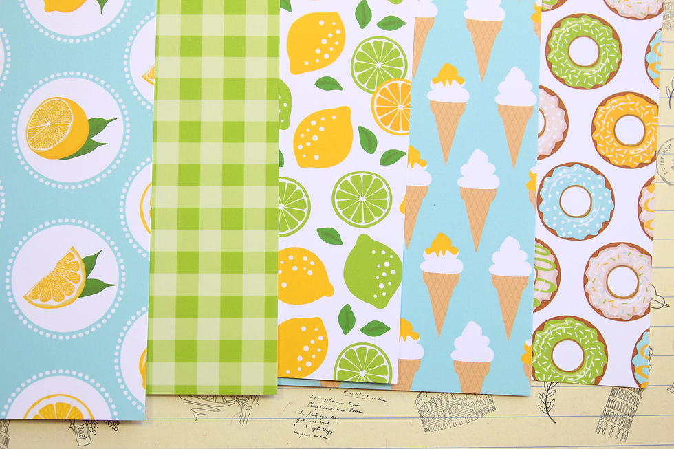set 03 sweet lemonade mix printed card stock