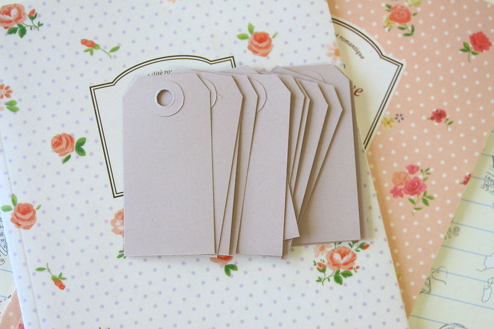 Thumbnail: latte brown old fashioned luggage tags