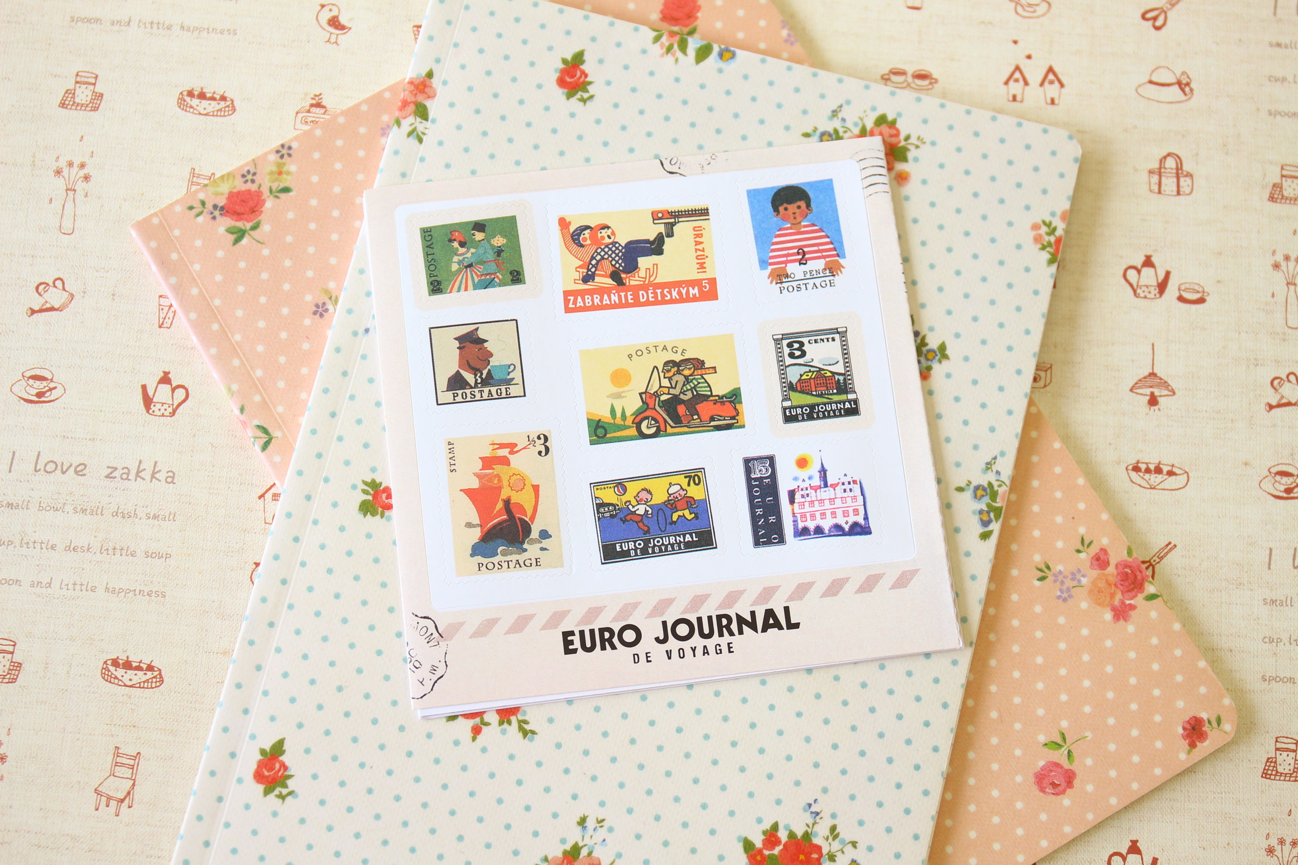 7321 euro journal cartoon stamp stickers ver 02