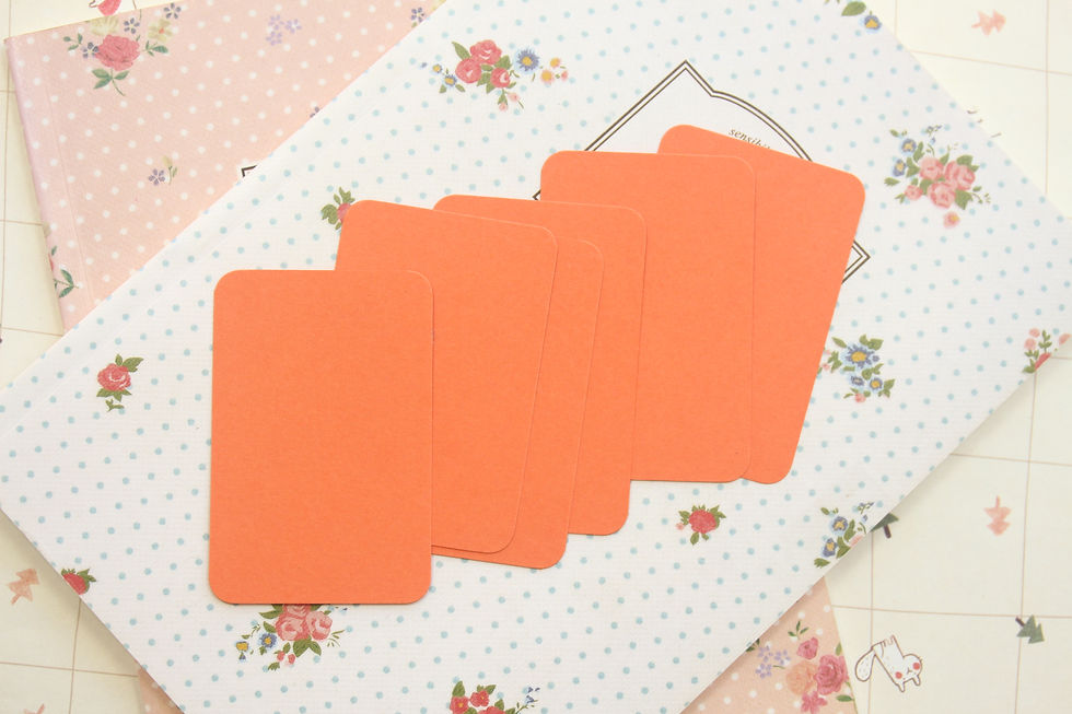 carrot orange craft style colour business cards