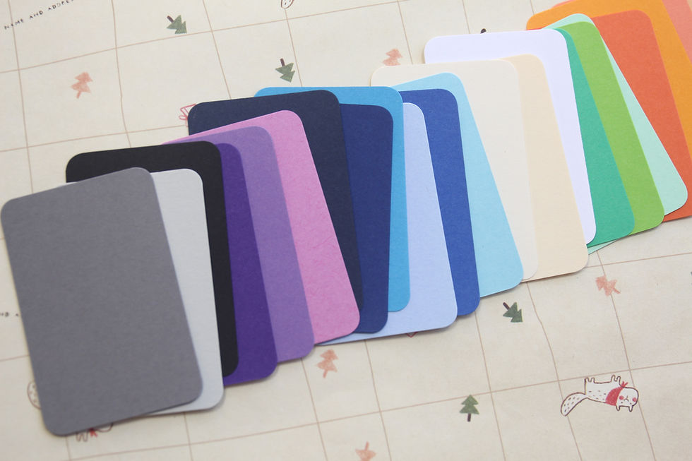 Thumbnail: pastel grey craft style colour business cards