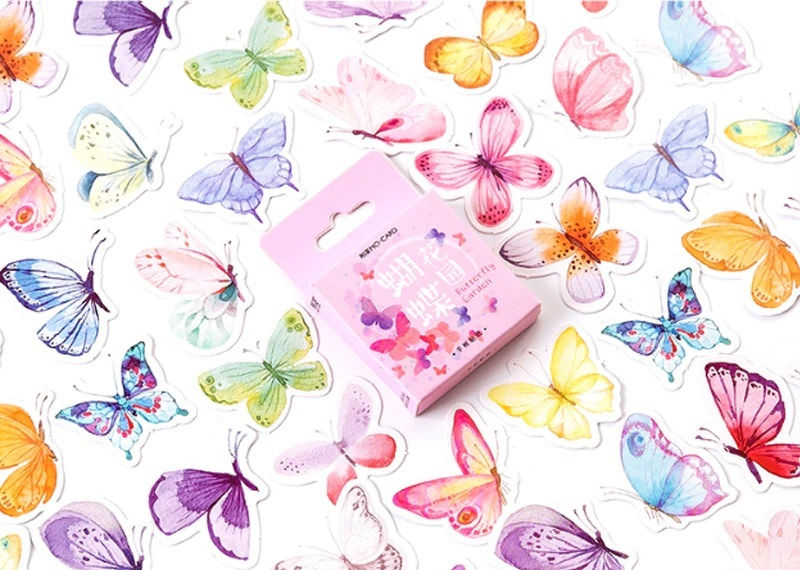 Thumbnail: butterfly garden mo-card cartoon shapes stickers