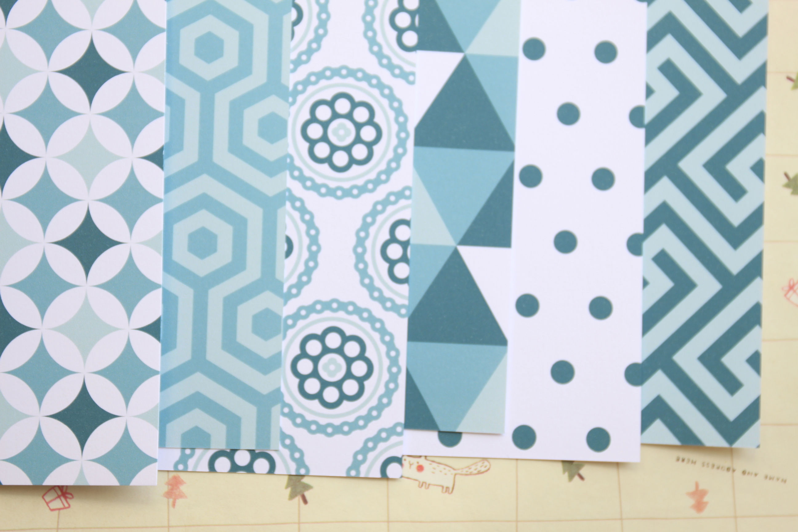 set 02 blue boy mix printed card stock