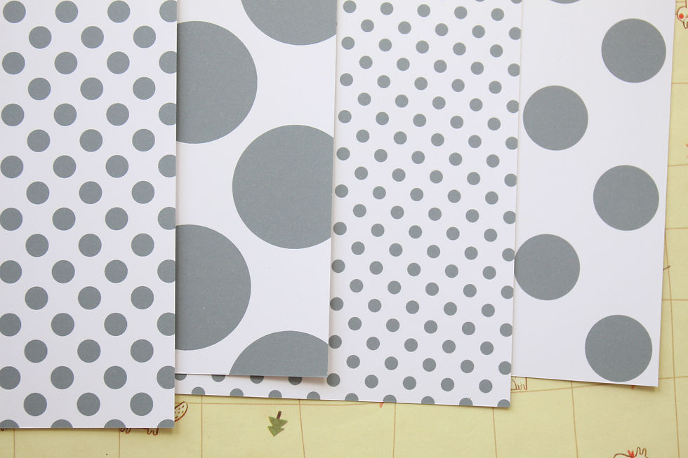 set 04 grey dots mix printed card stock