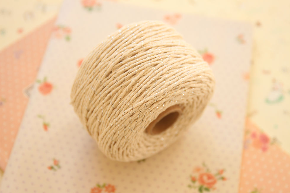 Thumbnail: twisted cotton & metallic bakers twine 100m