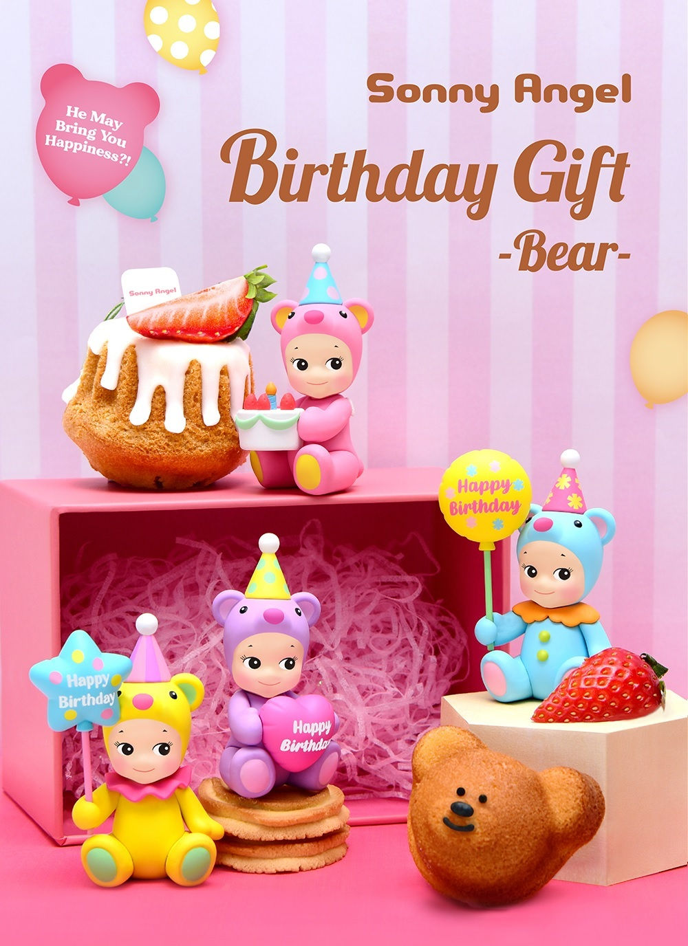 sonny angel doll mini figure - birthday bear