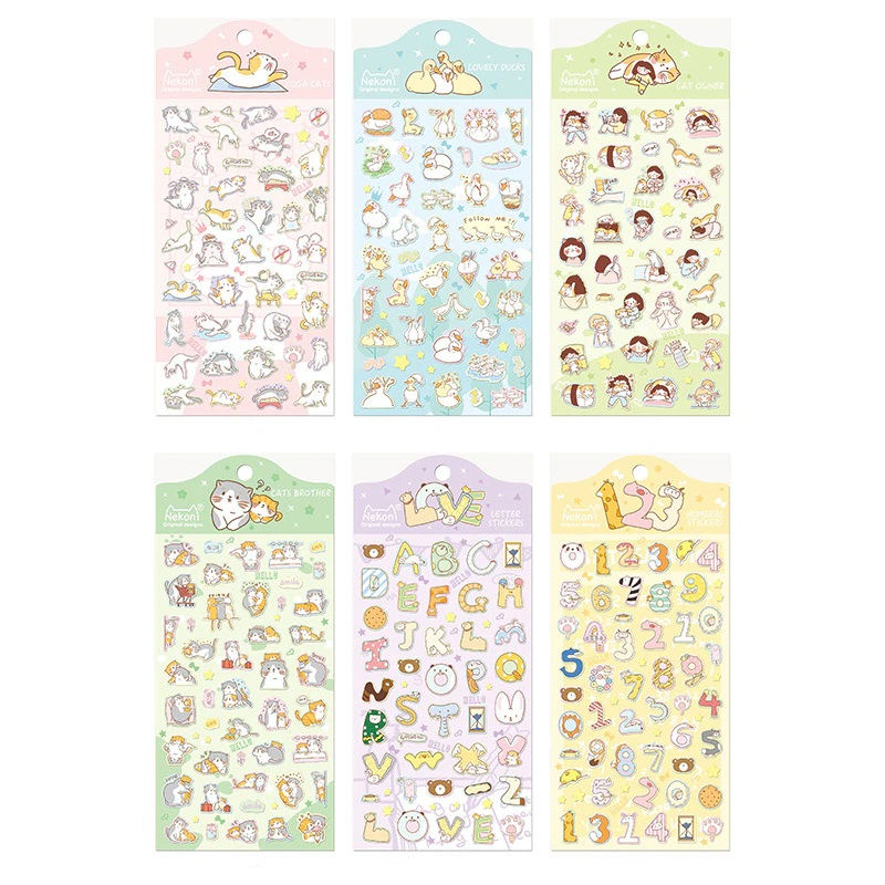 nekoni original designs cartoon stickers