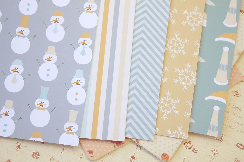 Thumbnail: set 01 vintage christmas mix cartoon printed card stock