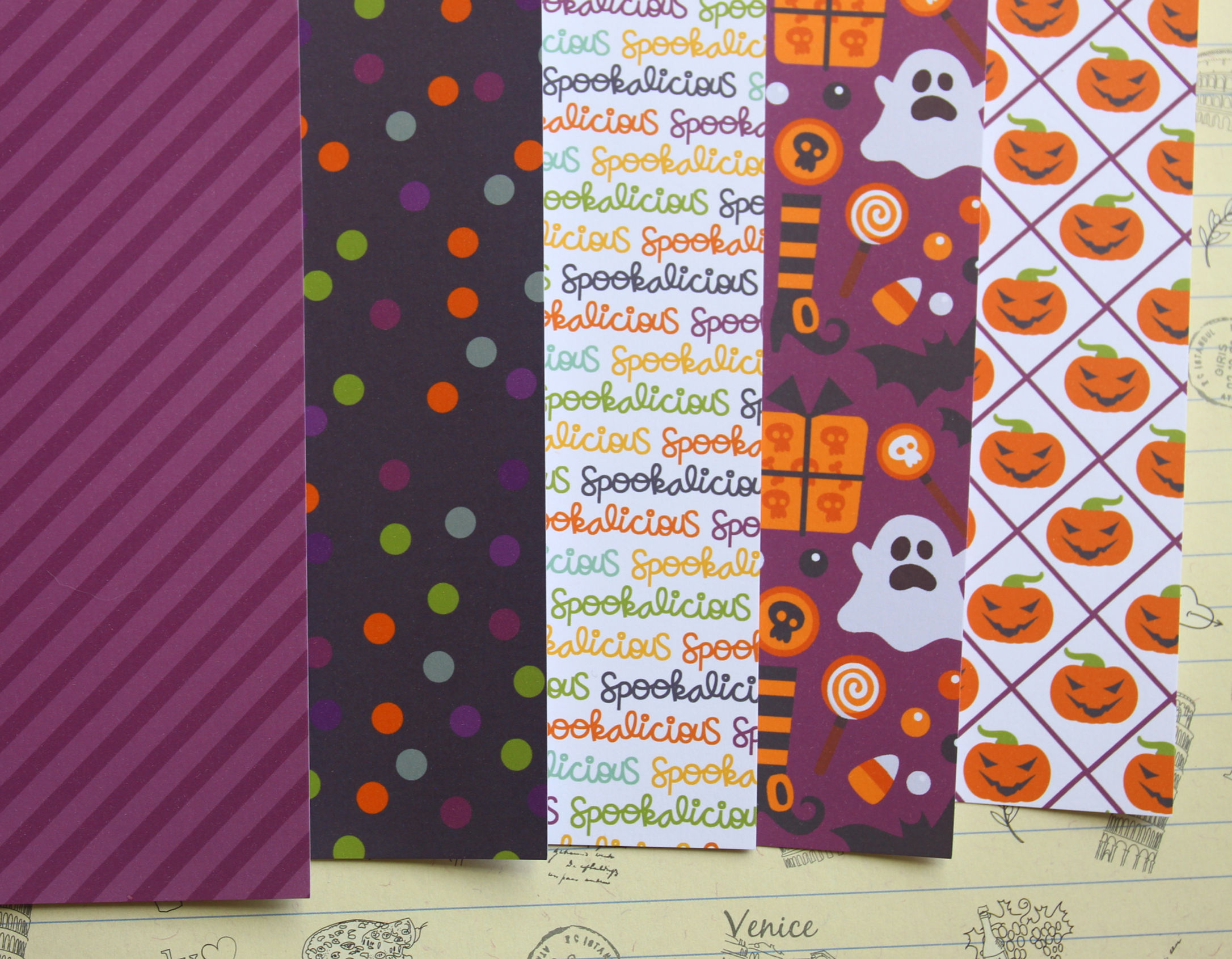 set 01 spookalicious halloween printed card stock