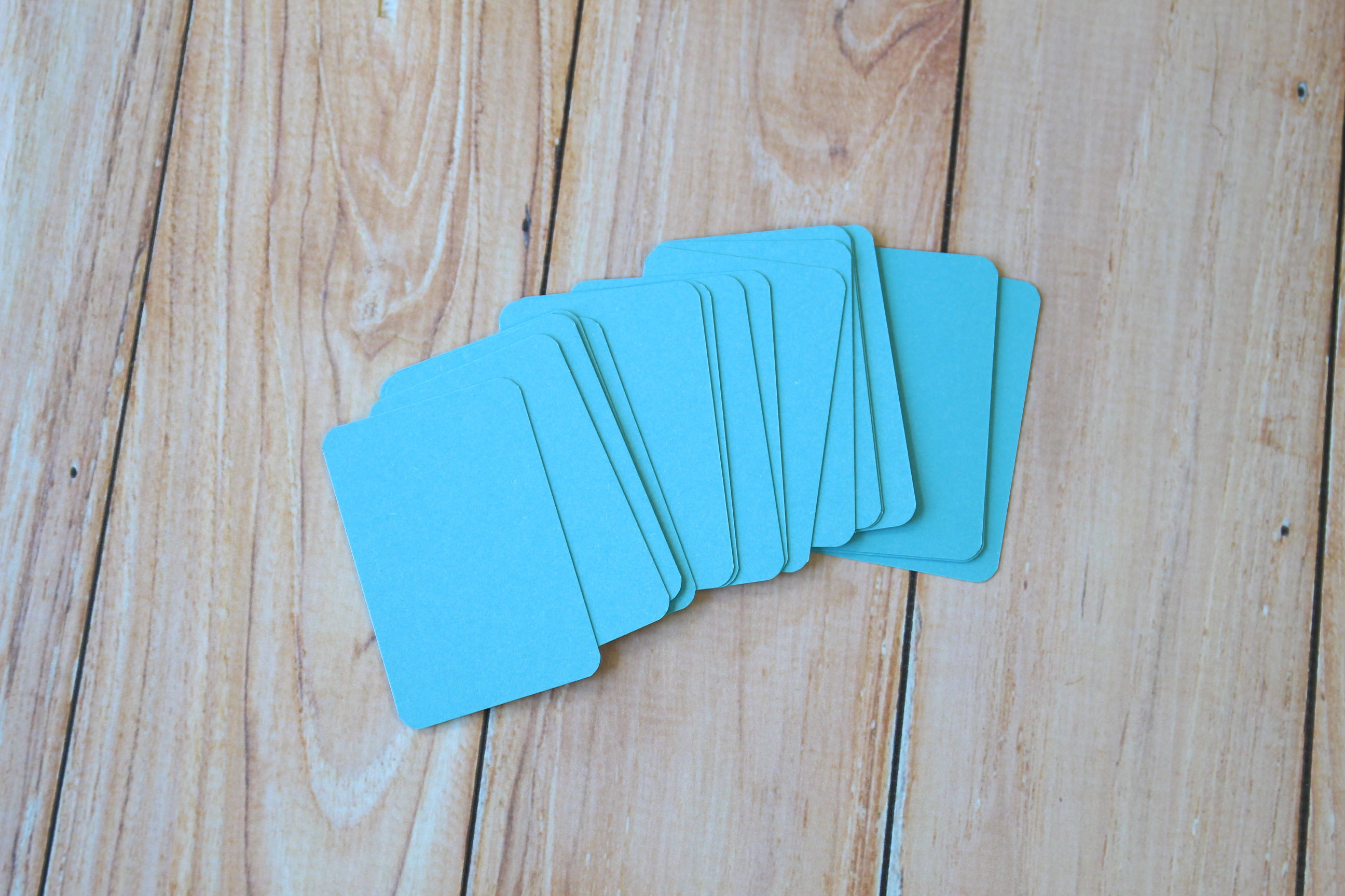 sky blue vintage series blank business cards