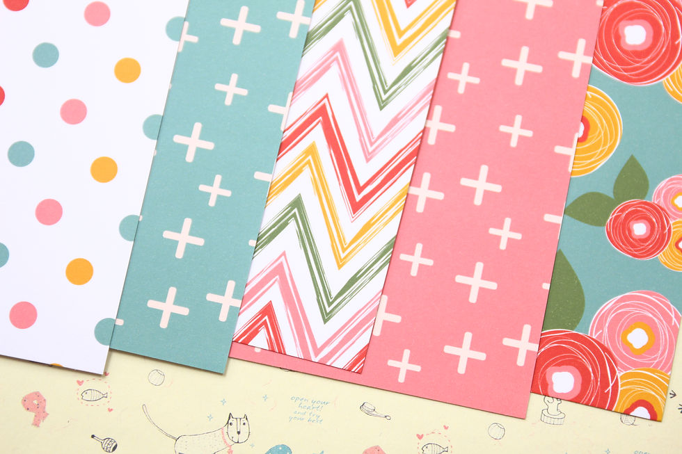 Thumbnail: set 02 pink bloom mix printed card stock