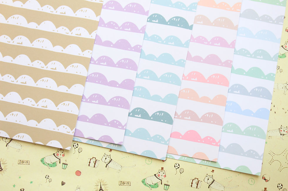 Thumbnail: set 13 pitter patterns mix printed card stock