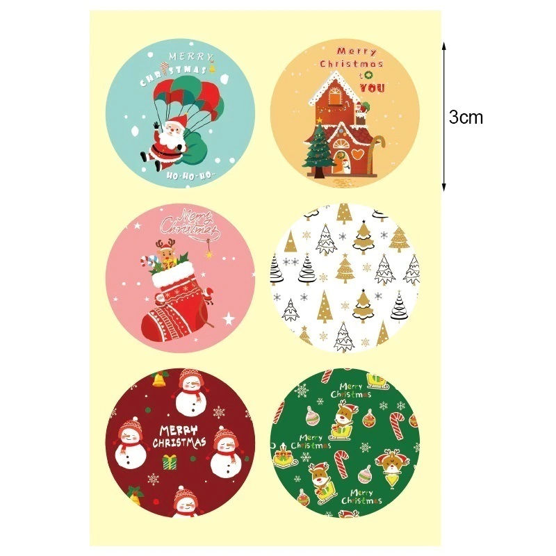 Thumbnail: christmas gift stickers cartoon label seals