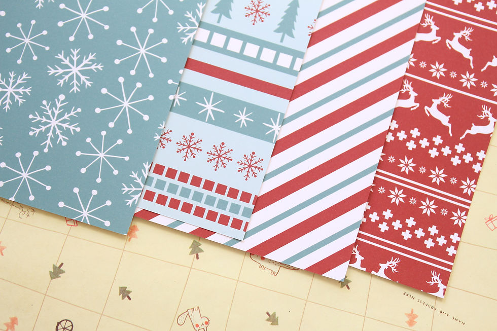 Thumbnail: set 04 nordic christmas mix printed card stock