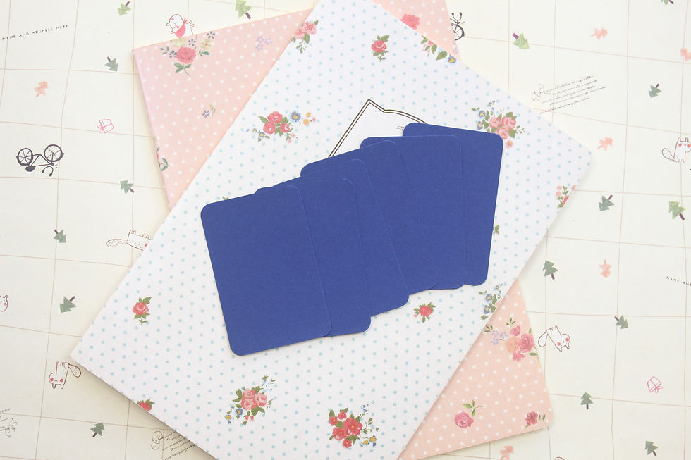 Thumbnail: cobalt blue craft style colour business cards
