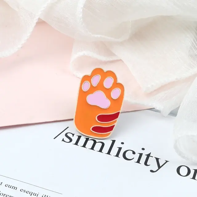 Thumbnail: cats paws enamel pin badge