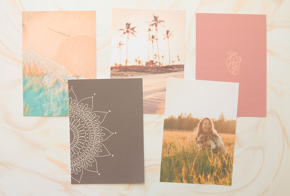 Thumbnail: set 02 beige boho mix printed journal cards