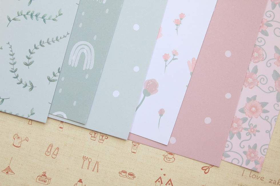 Thumbnail: set 02 secret garden mix printed card stock