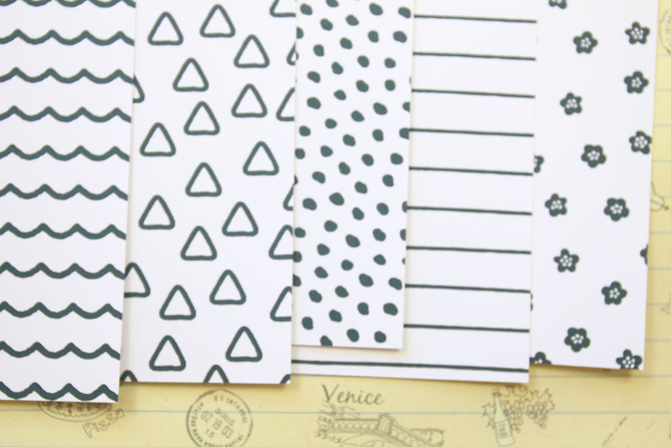set 03 black and white mix printed card stock