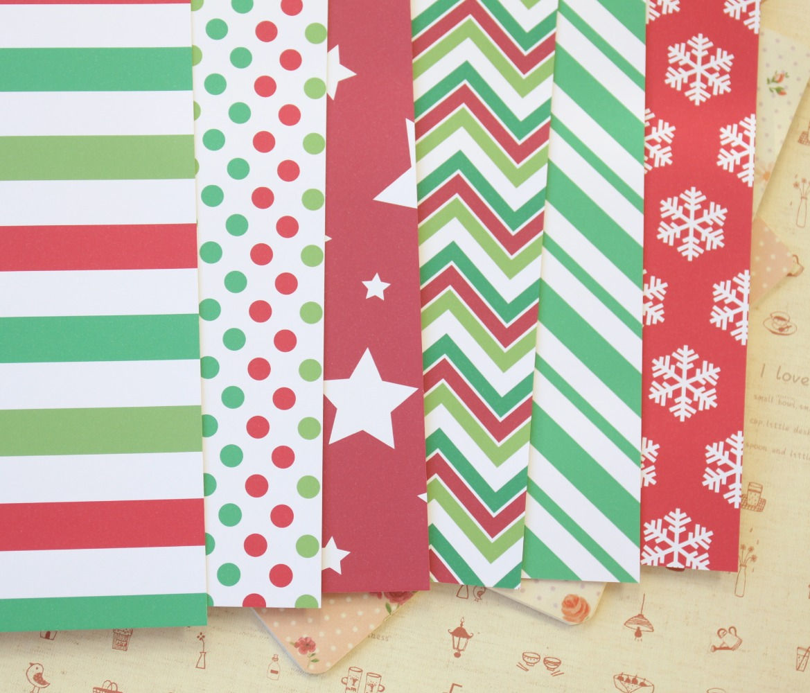 set 03 christmas patterns printed card stock