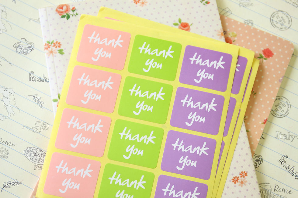 Thumbnail: pastel squares thank you sticker seals