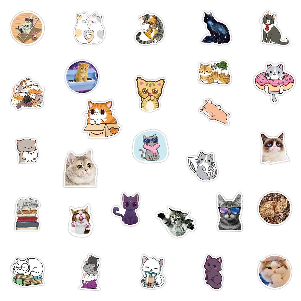Thumbnail: love cats large cute cartoon stickers