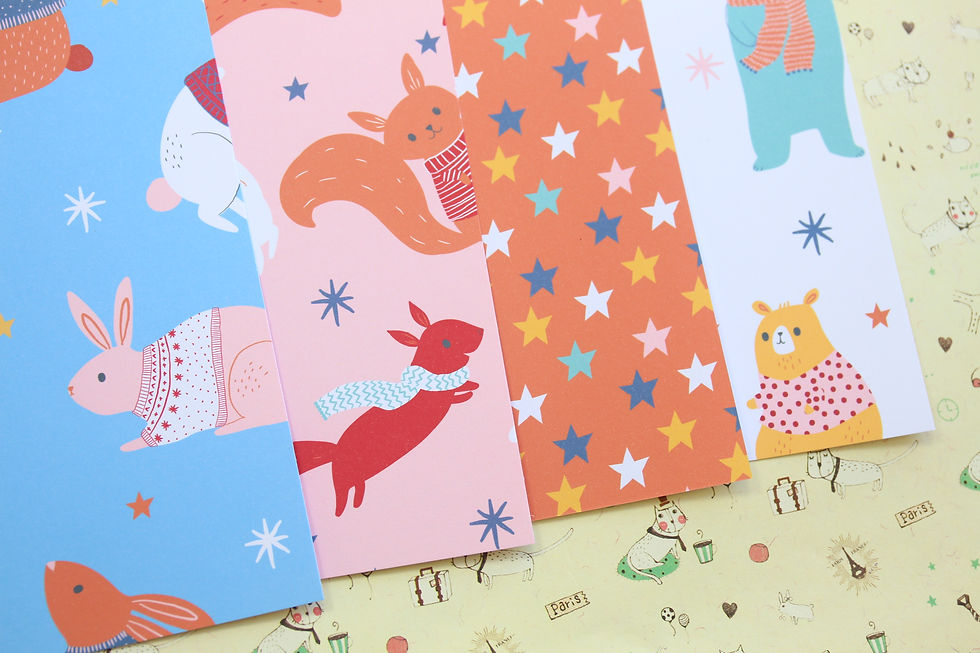 Thumbnail: set 02 cosy companion mix printed card stock