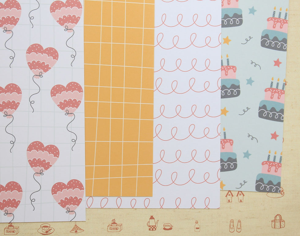 set 02 happy birthday mix printed card stock