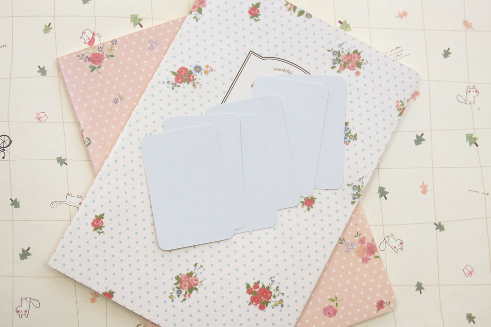 Thumbnail: pastel grey craft style colour business cards
