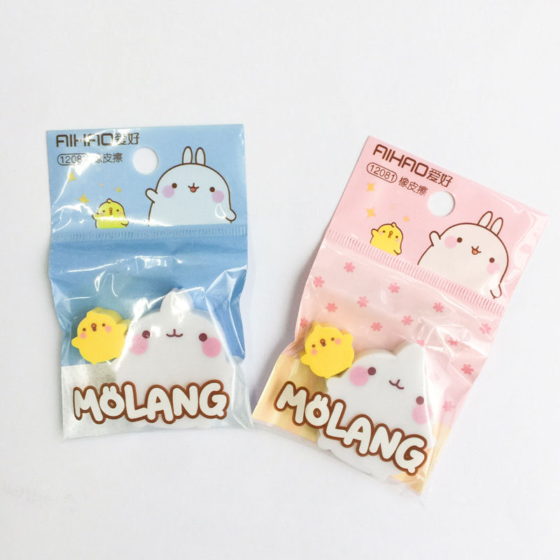 Thumbnail: molang & chick erasers set