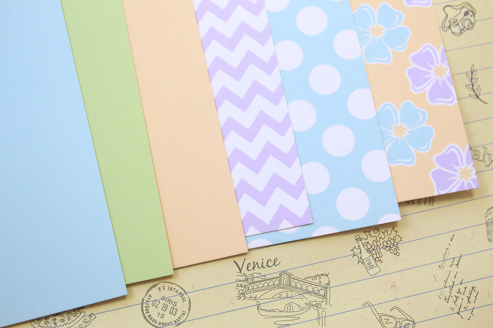 Thumbnail: set 04 easter pastel mix printed card stock