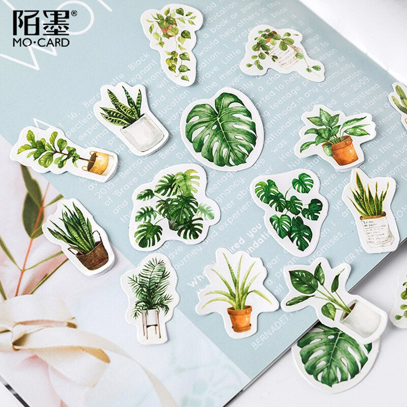 Thumbnail: green life mo-card cartoon shapes stickers