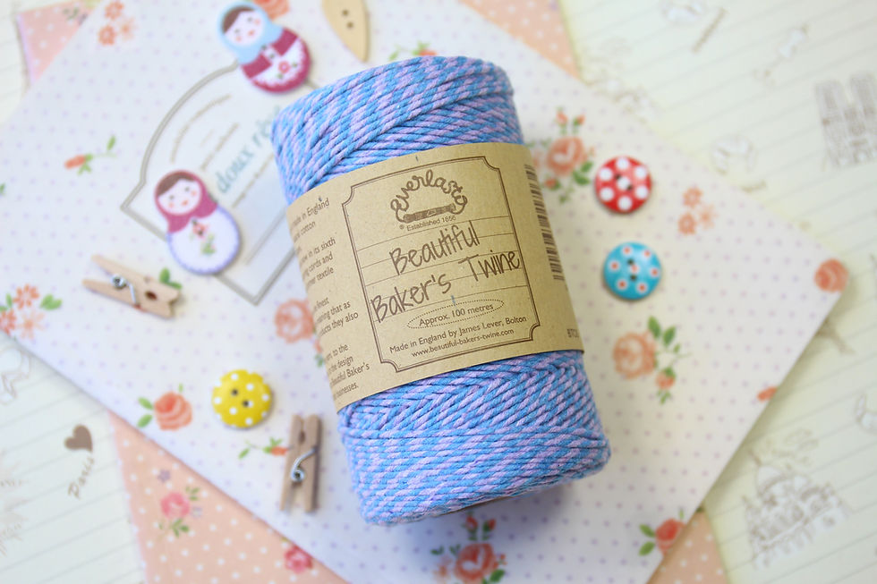 sky blue heather everlasto two tone bakers twine
