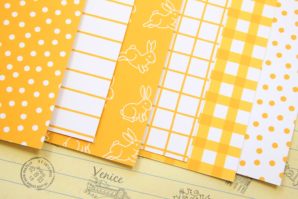 Thumbnail: set 02 sunny yellow mix printed card stock