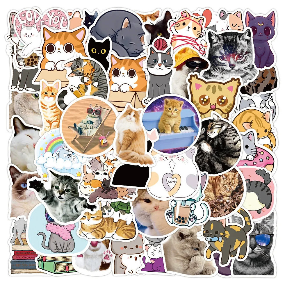 Thumbnail: love cats large cute cartoon stickers