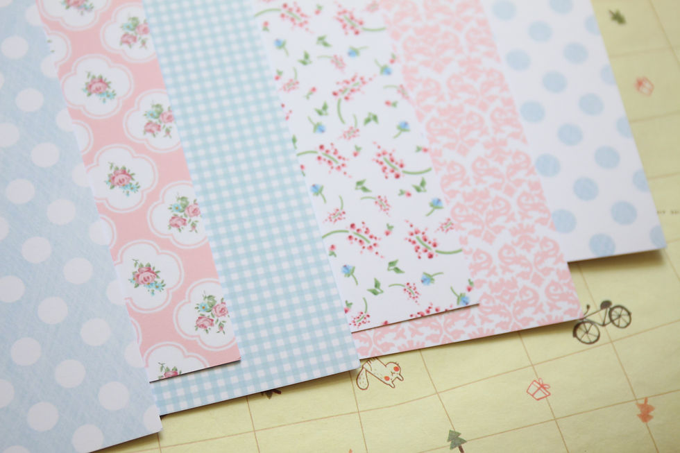 Thumbnail: set 02 country cottons mix printed card stock