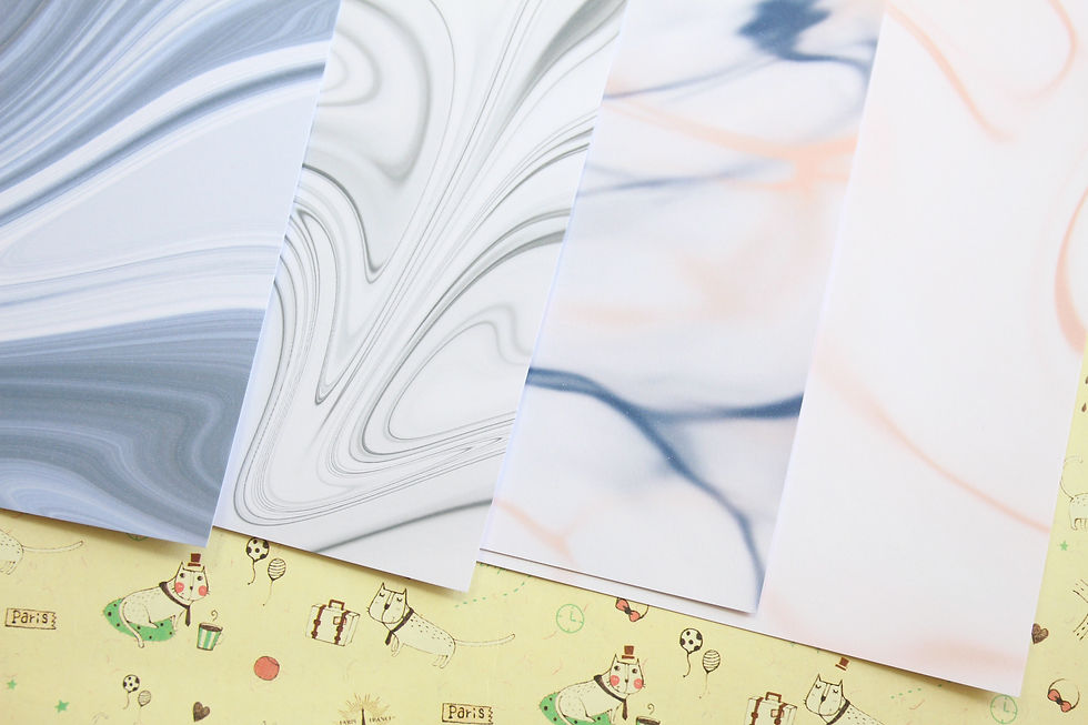 Thumbnail: set 02 minimalist marble mix printed card stock