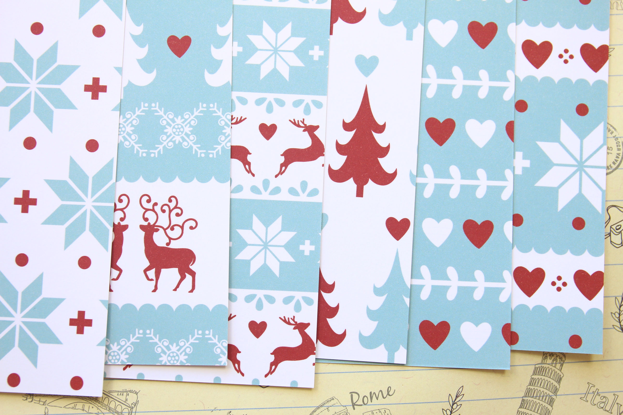 set 01 nordic christmas papers mix printed card stock